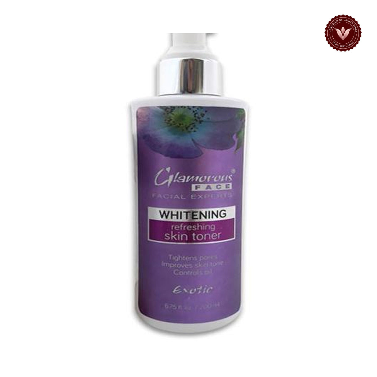 Glamorous Face Whitening Refreshing Skin Toner (Spray 200ML) on white background