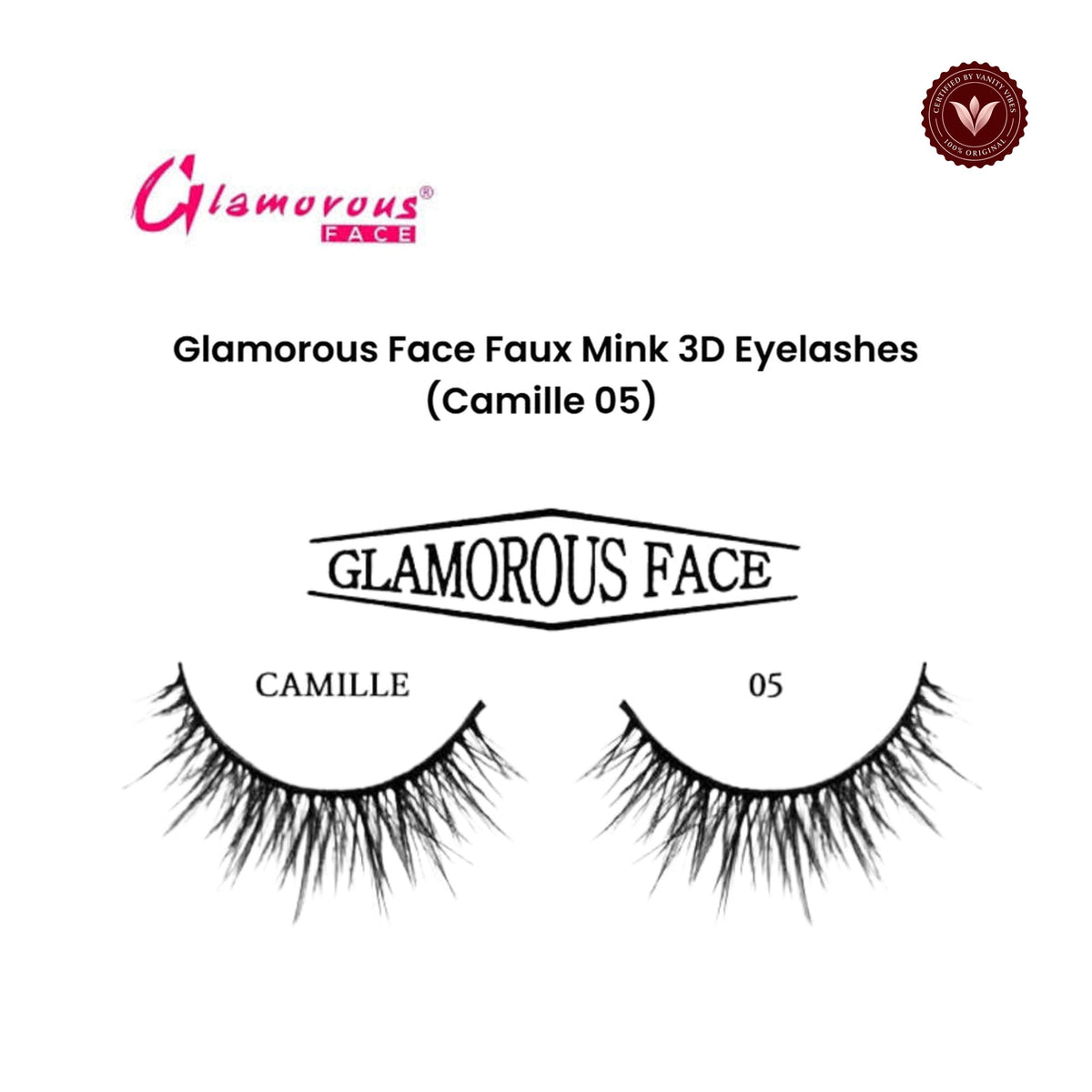 Glamorous Face Faux Mink 3D Eyelashes (Camille 05)