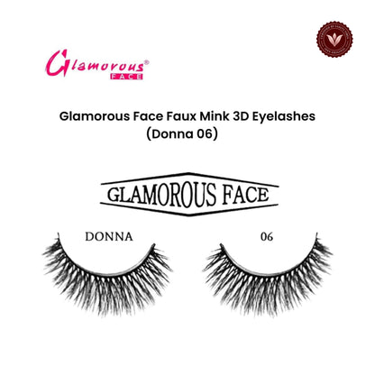 Glamorous Face Faux Mink 3D Eyelashes (Donna 06)