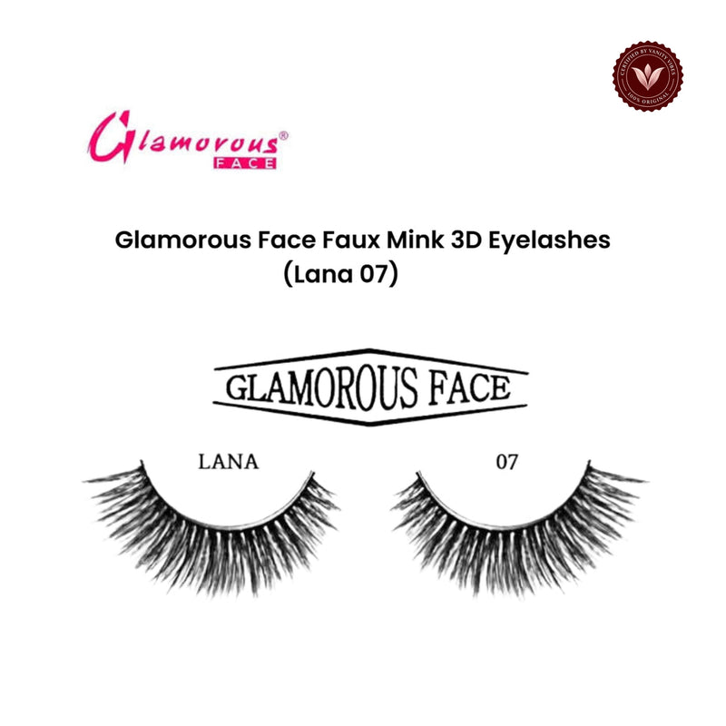 Glamorous Face Faux Mink 3D Eyelashes (Lana 07)