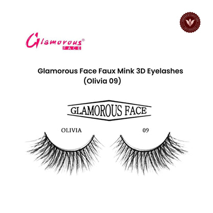 Glamorous Face Faux Mink 3D Eyelashes (Olivia 09)