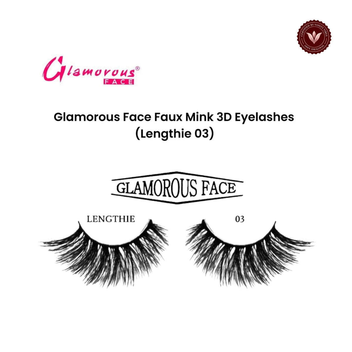 Glamorous Face Faux Mink 3D Eyelashes (Lengthie 03)