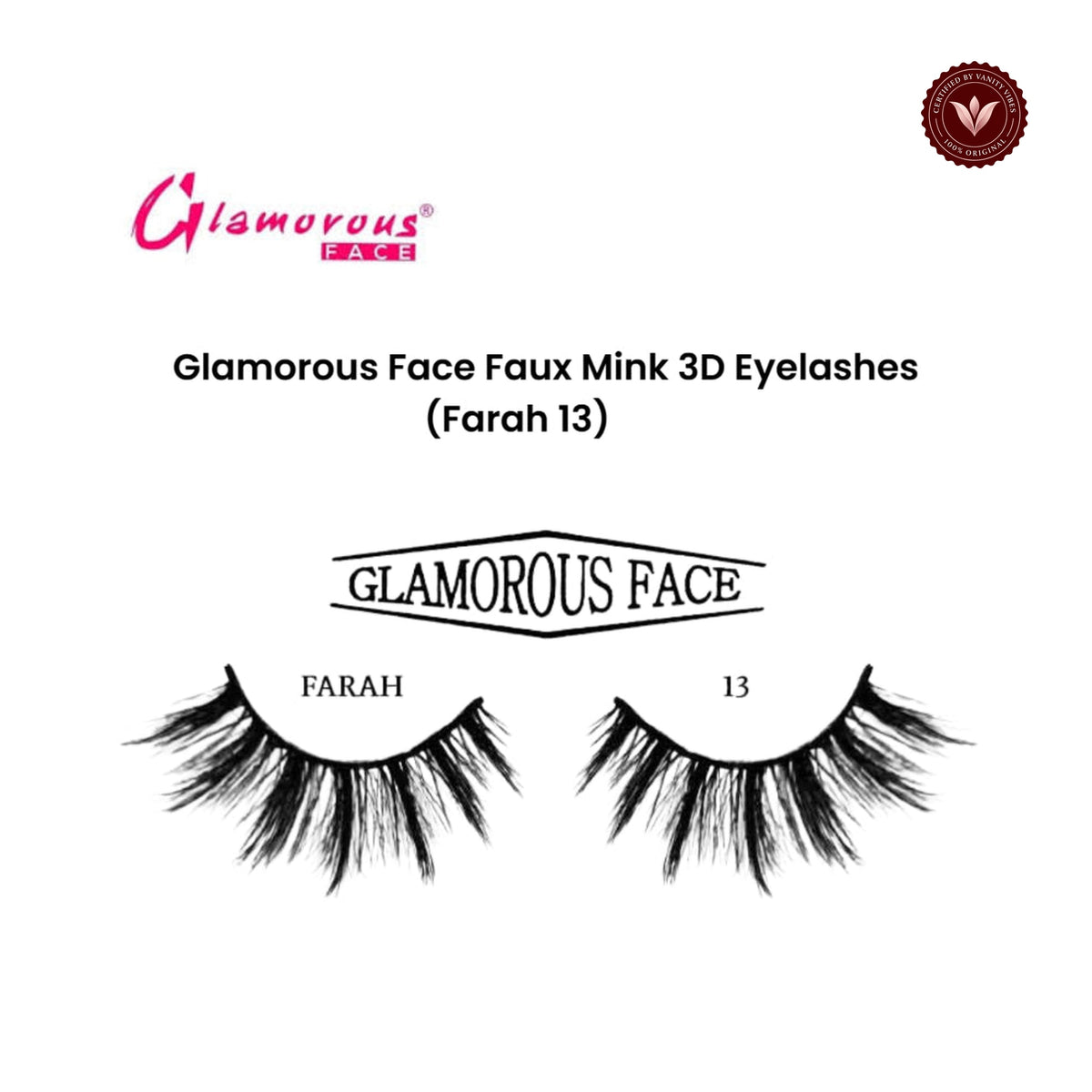 Glamorous Face Faux Mink 3D Eyelashes (Farah 13)