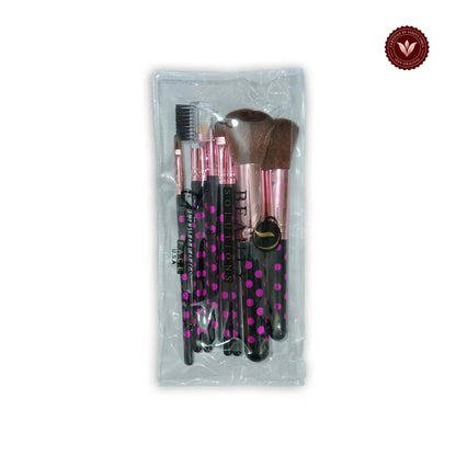Glamorous Face 8 In 1 Brush Set Pouch (PINK)