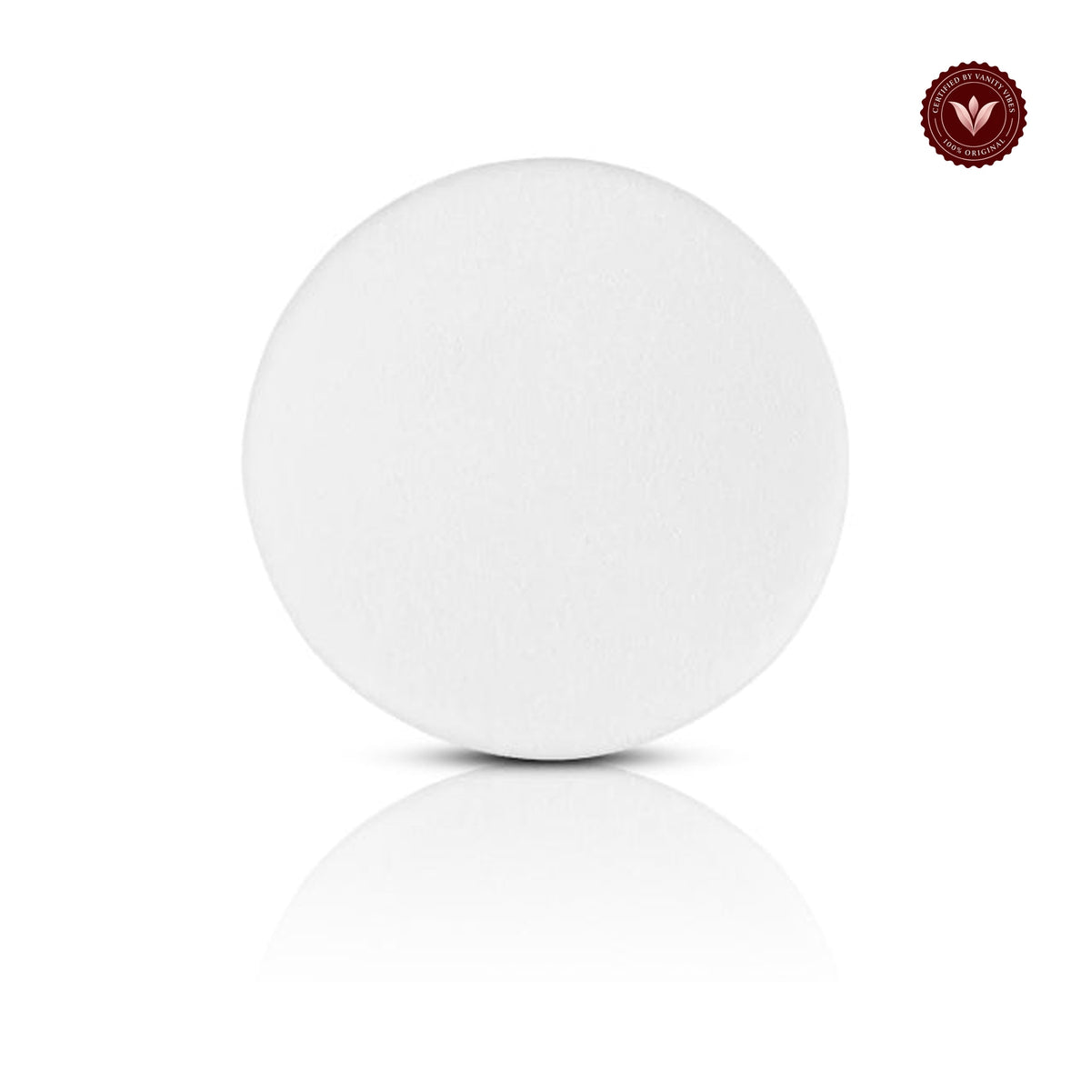 Glamorous Face Puff Round White (B)