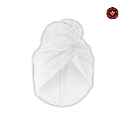 Glamorous Face Hair Turban Wrap Towel (White)