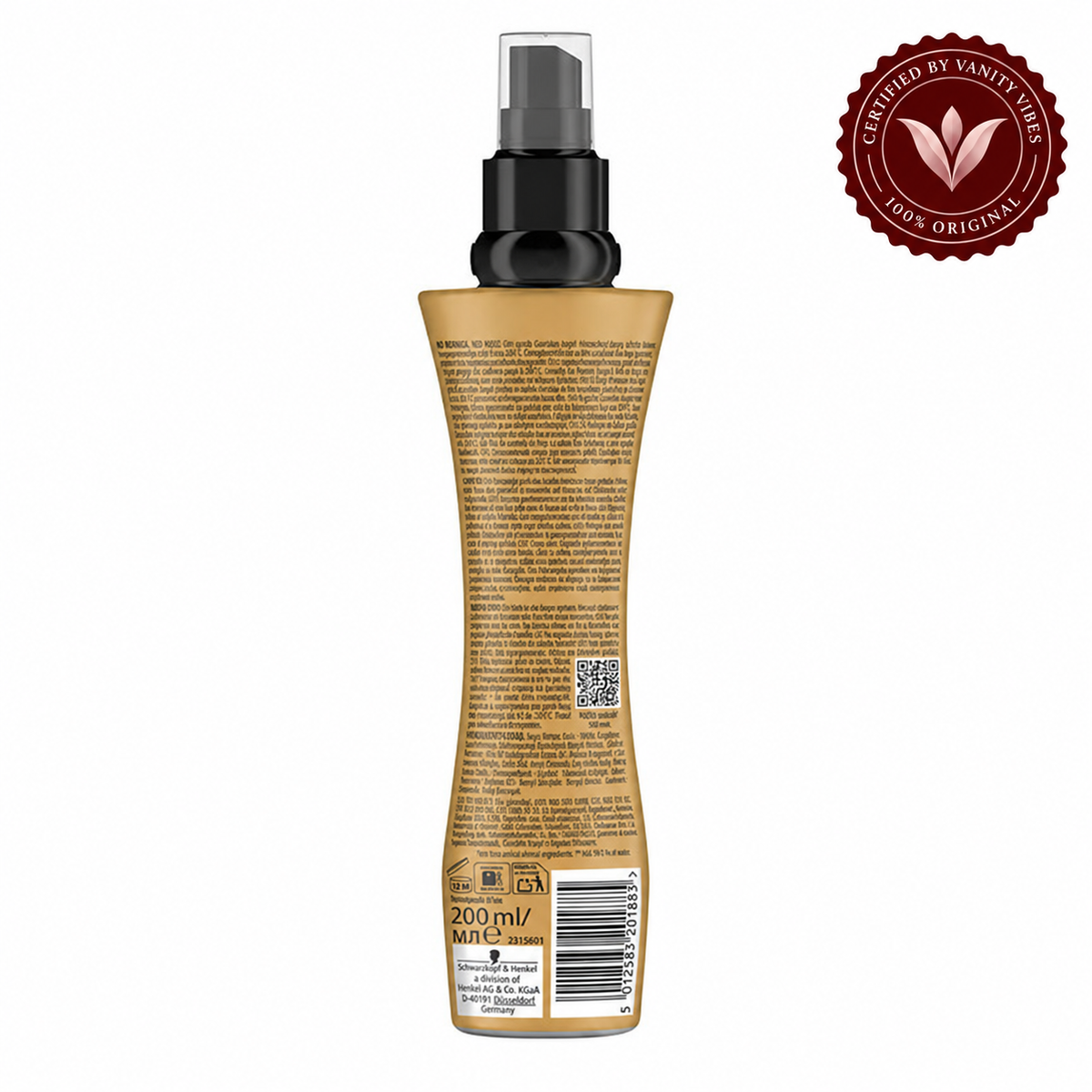 Got2b Guardian Angel Heat Protection Spray 200ml back view with Vanity Vibes seal