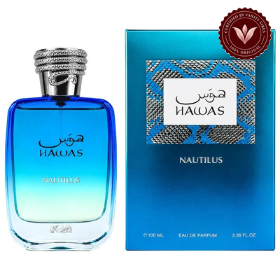 Rasasi Hawas Nautilus EDP 100ml bottle and box