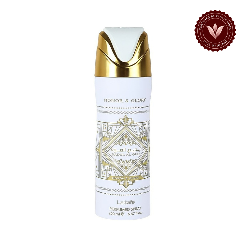 Lattafa Bade'e Al Oud Honor & Glory 200ml body spray — centered hero image