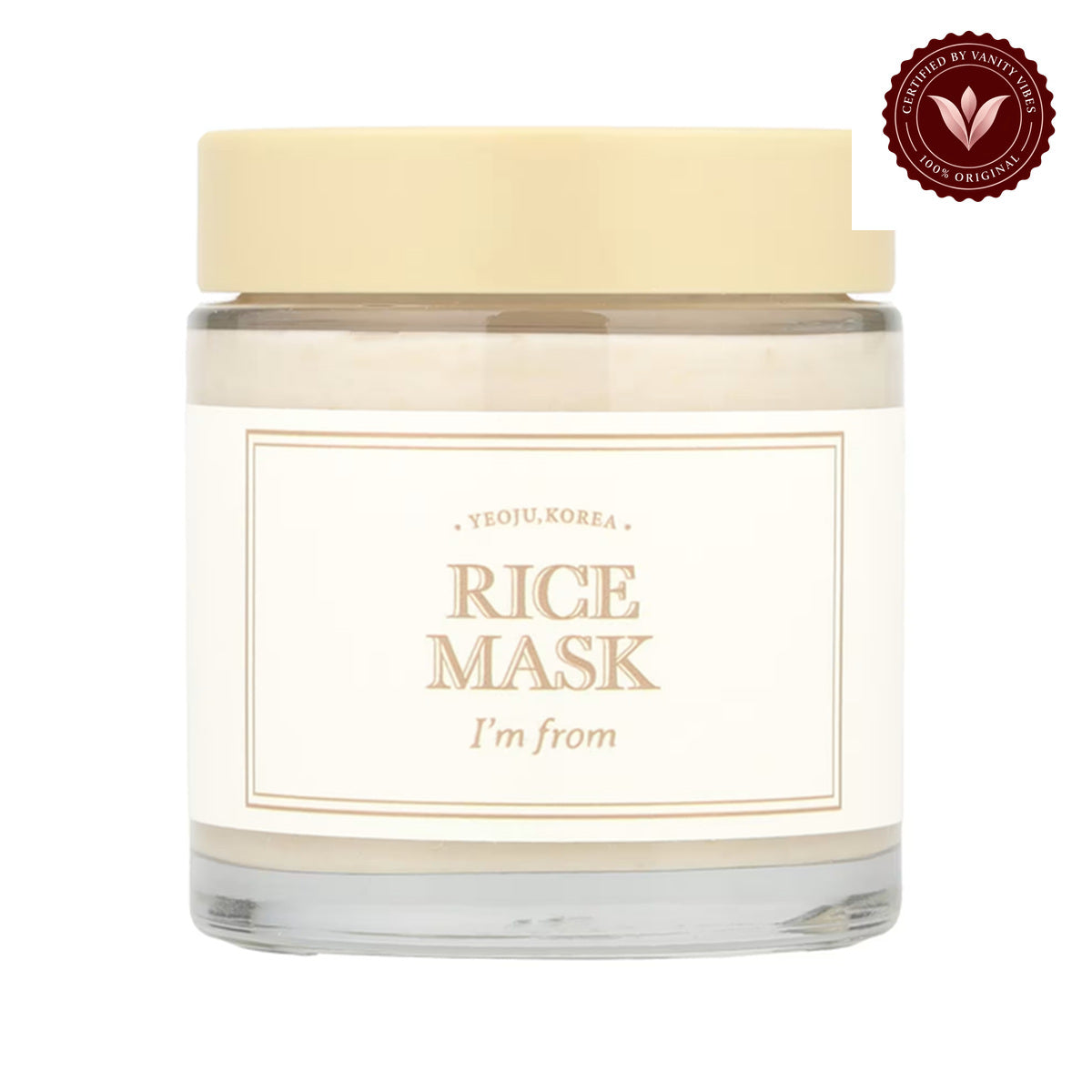 I’m From Rice Mask 110g | Korean Wash-Off Face Mask Pakistan front product photo, single Vanity Vibes seal