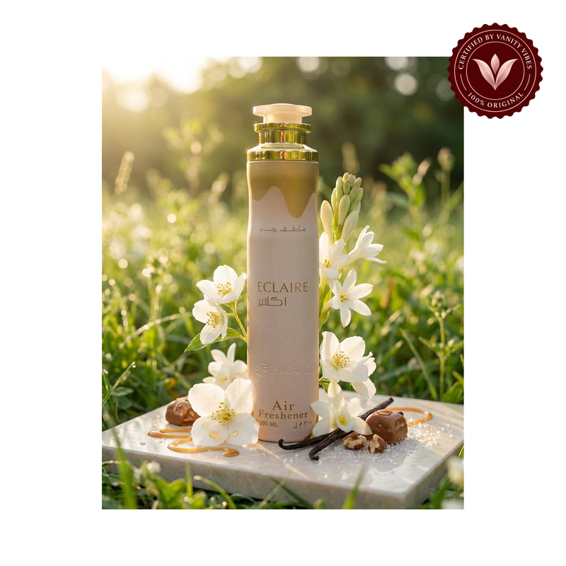 Lattafa Eclaire Air Freshener 300ml - Long Lasting Luxury Sweet Floral Gourmand Fragrance Room Spray for Home & Office — alternate product view — Vanity Vibes