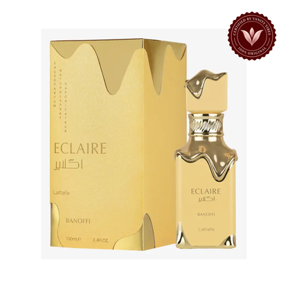 Lattafa Eclaire Banoffi Eau de Parfum 100ml - Long Lasting Sweet Gourmand Unisex Arabic Fragrance for Men & Women — alternate product view — Vanity Vibes