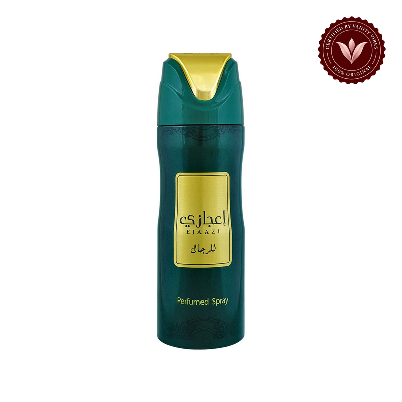 Lattafa Ejaazi Unisex Deodorant Body Spray 200 ml Fresh Fragrance & All-Day Protection — front product centered on white — Vanity Vibes