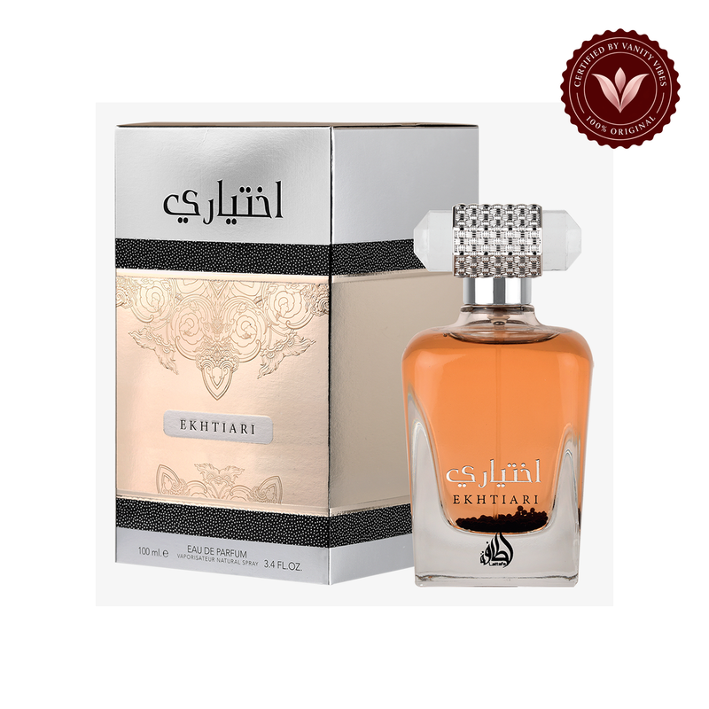 Lattafa Ekhtiari Eau de Parfum 100ml - Long Lasting Original Luxury Unisex Fragrance for Men & Women — alternate product view — Vanity Vibes