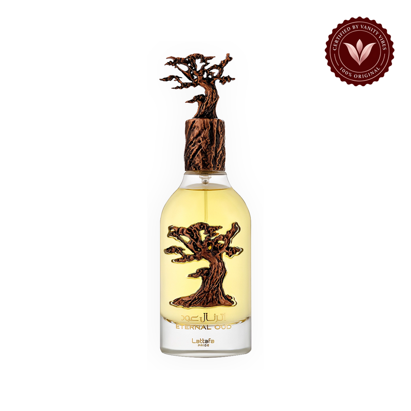 Lattafa Eternal Oud Eau de Parfum-for Men & Women 100ml — front product centered on white — Vanity Vibes