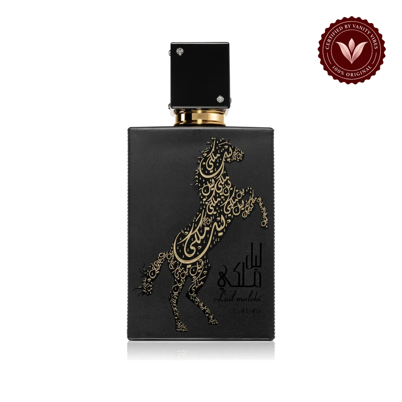 Lail Maleki by Lattafa Eau de Parfum 100ml for Men & Women — front product on white background — Vanity Vibes