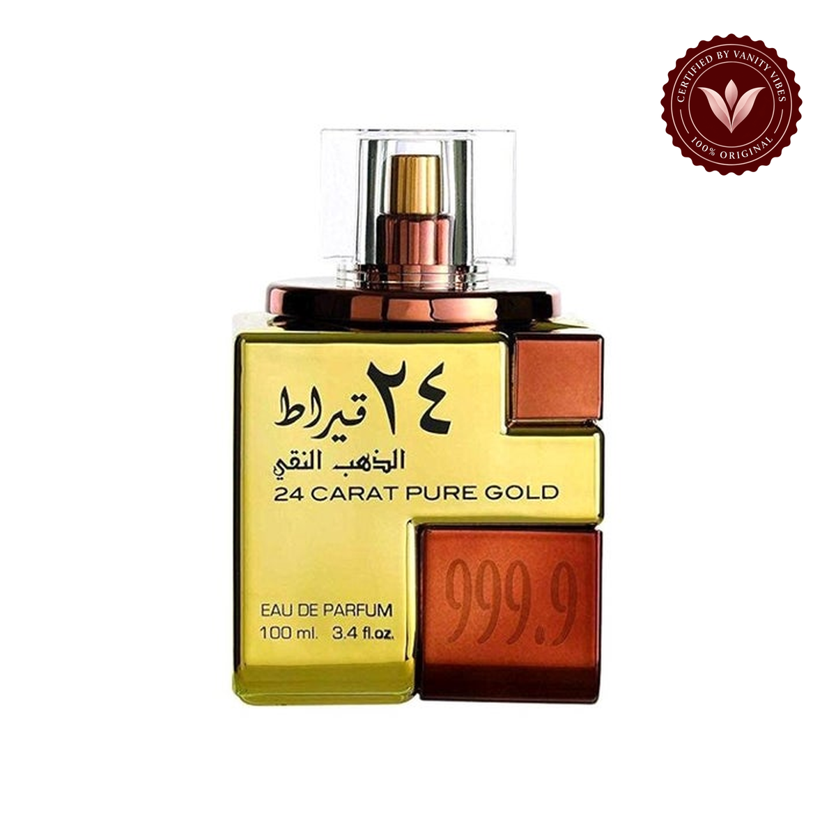 Lattafa 24 Carat Pure Gold Perfume-100 Ml — alternate product view on white background — Vanity Vibes