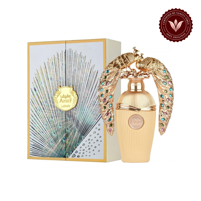 Lattafa Afeef EDP 100ml - Unisex Floral Amber Perfume — alternate product view on white background — Vanity Vibes
