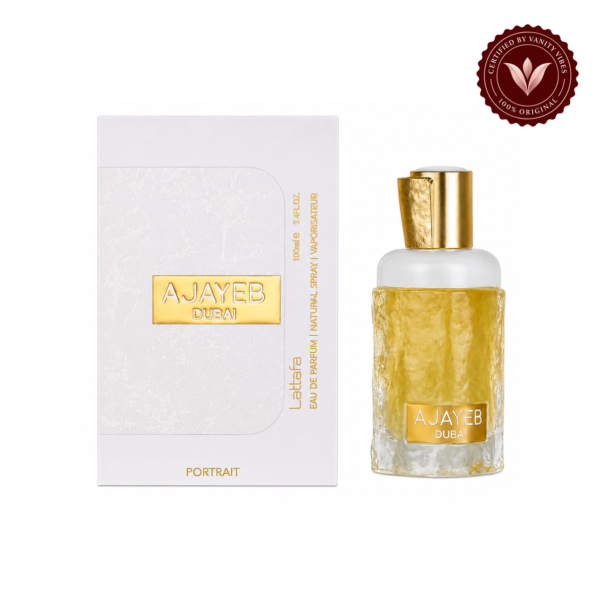 Lattafa Ajayeb Dubai Portrait EDP 100ml - Unisex Perfume — alternate product view on white background — Vanity Vibes