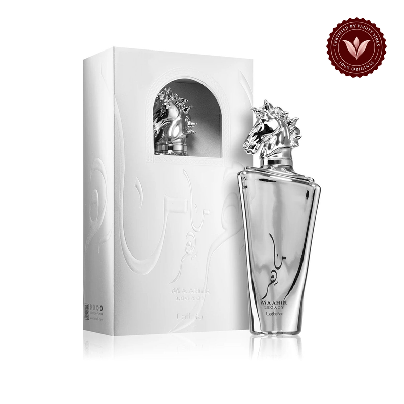 Lattafa Maahir Lagacy Silver Perfume Eau De Parfum, For Women 100ml — alternate product and packaging on white background
