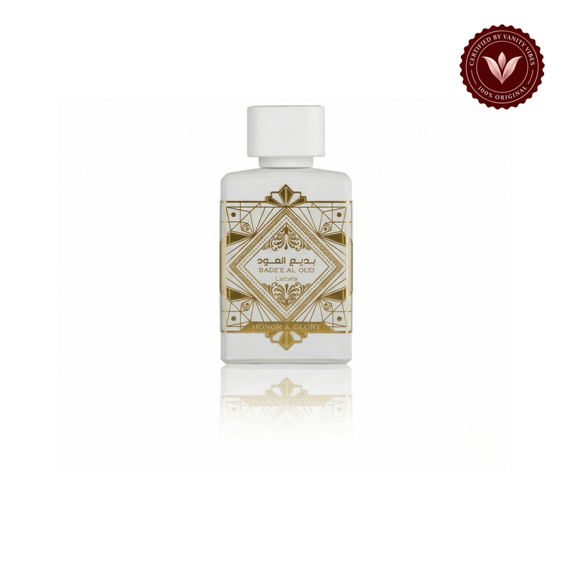 Lattafa Badee Al Oud Honor And Glory White for Women And Men Eau de Parfum 100ml — front product on white background