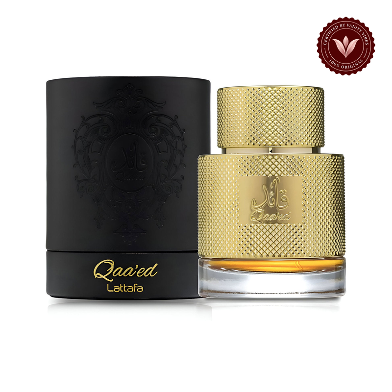 Lattafa Perfumes Qaaed for Unisex Eau de Parfum-100ml — alternate product and packaging on white background