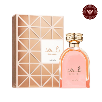 Lattafa Shahd for Women Eau de Parfum Spray 100ml — box and product secondary photo