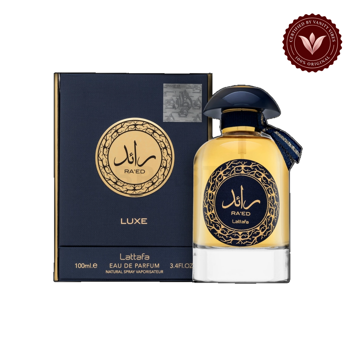 Lattafa Perfumes Raed Gold Luxe Eau de Parfum Spray for Men 100ml — front product — Vanity Vibes