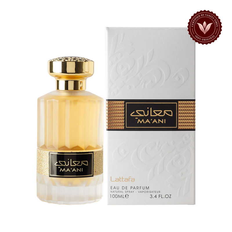 Lattafa Maani Eau De Perfume for Women-100 ml — alternate product and packaging on white background