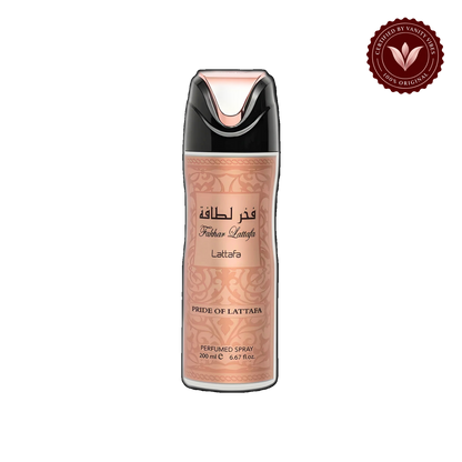 Fakhar Lattafa Women Rose Lattafa Deodorant Body Spray 200ml — front product — Vanity Vibes