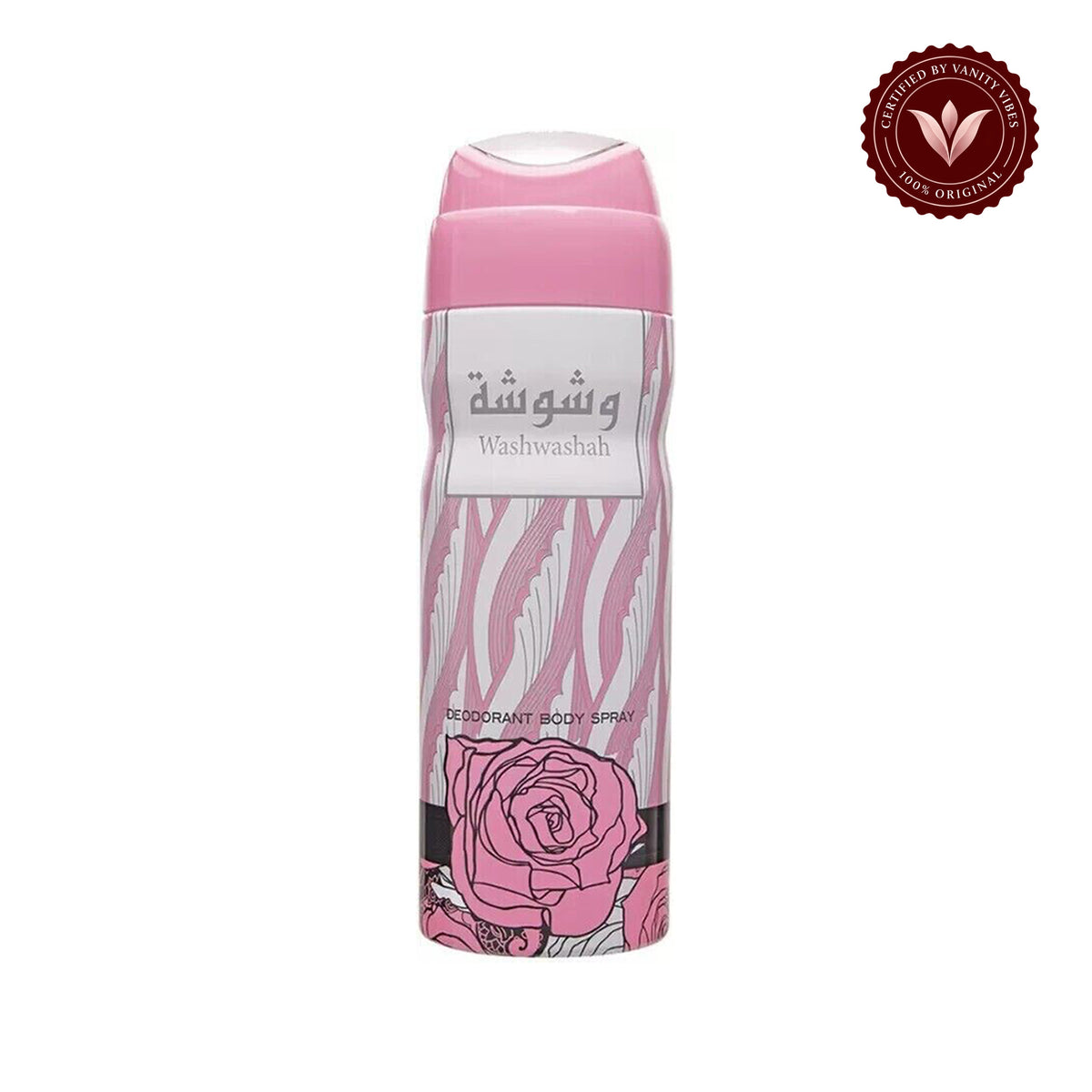 LATTAFA WASHWASHA Deodorant Bodyspray-200ml — secondary product image on white background with Vanity Vibes badge
