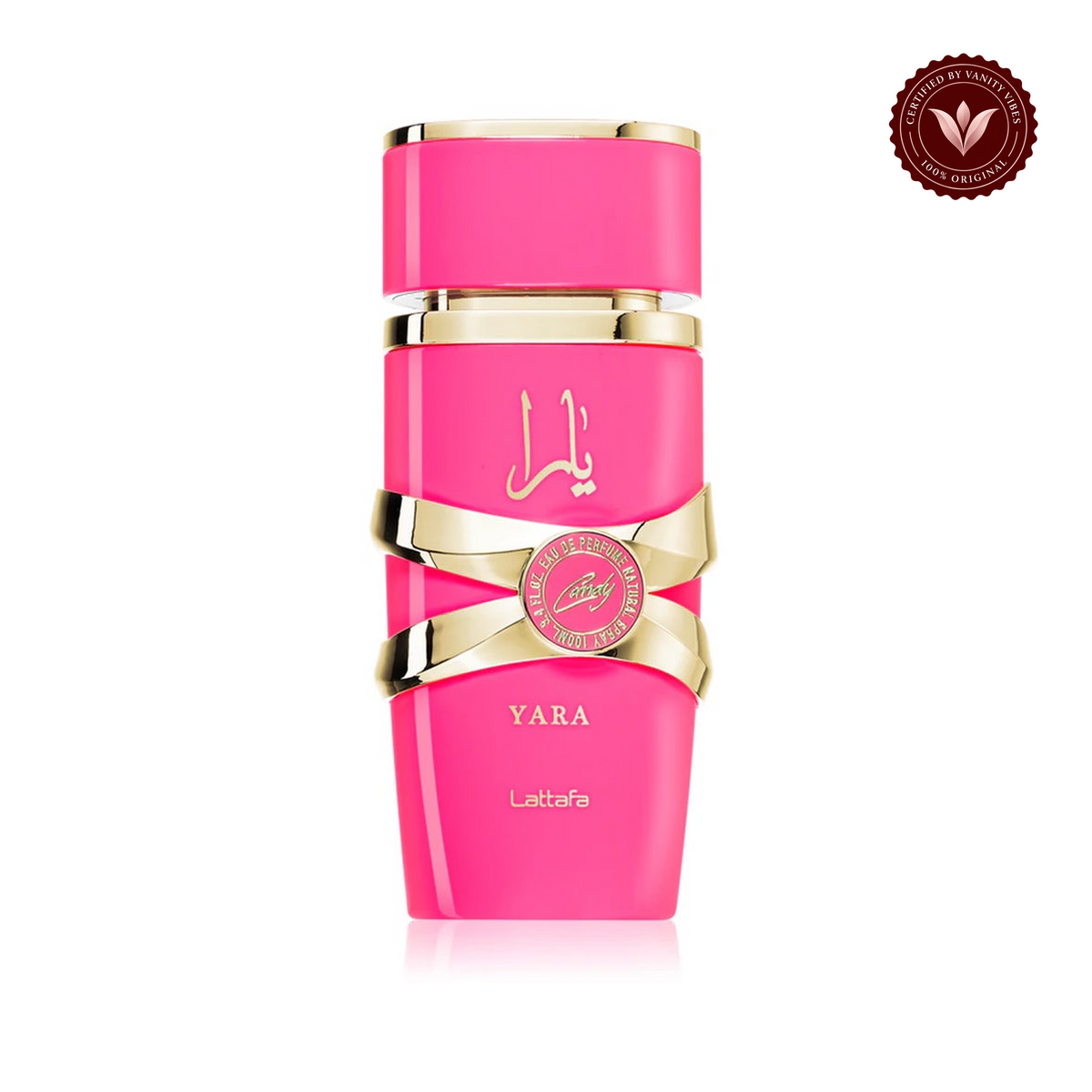 Lattafa Yara Candy Eau de Parfum 100ml front product on white background with Vanity Vibes badge