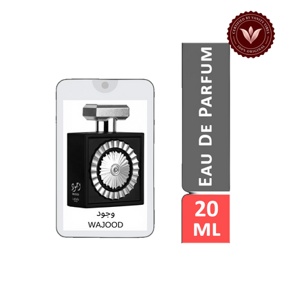 Lattafa Wajood Eau de Parfum Trial Size, 20ml/0.67oz (Unisex) — front product — Vanity Vibes