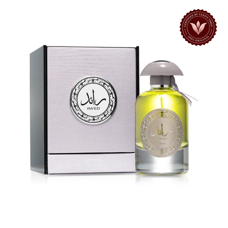 Lattafa Perfume Ra'ed Silver — secondary product image on white background with Vanity Vibes badge