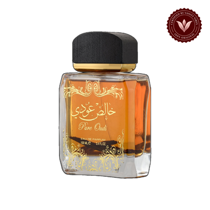 Lattafa Pure Oudi Eau De Parfum — front product — Vanity Vibes