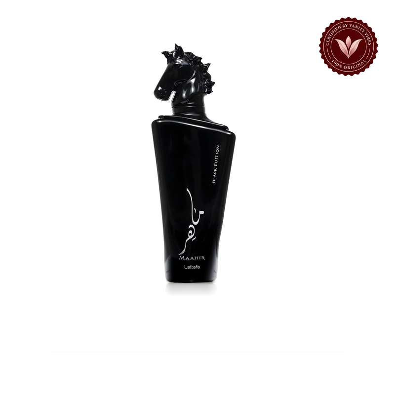 Lattafa Maahir Black Edition Perfume EDP 100ml Long Lasting Arabic Fragrance for Men — front product image