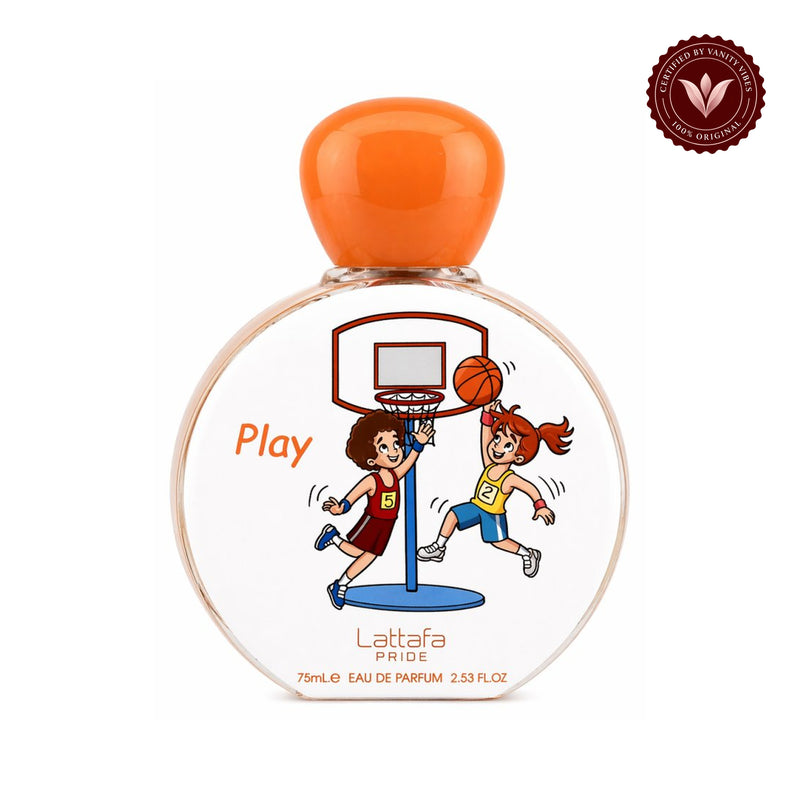 Play by Lattafa Pride EDP 75ml Kids Perfume Spray for Unisex Fragrance Gift for Any Occasion — centered product on white background with Vanity Vibes badge