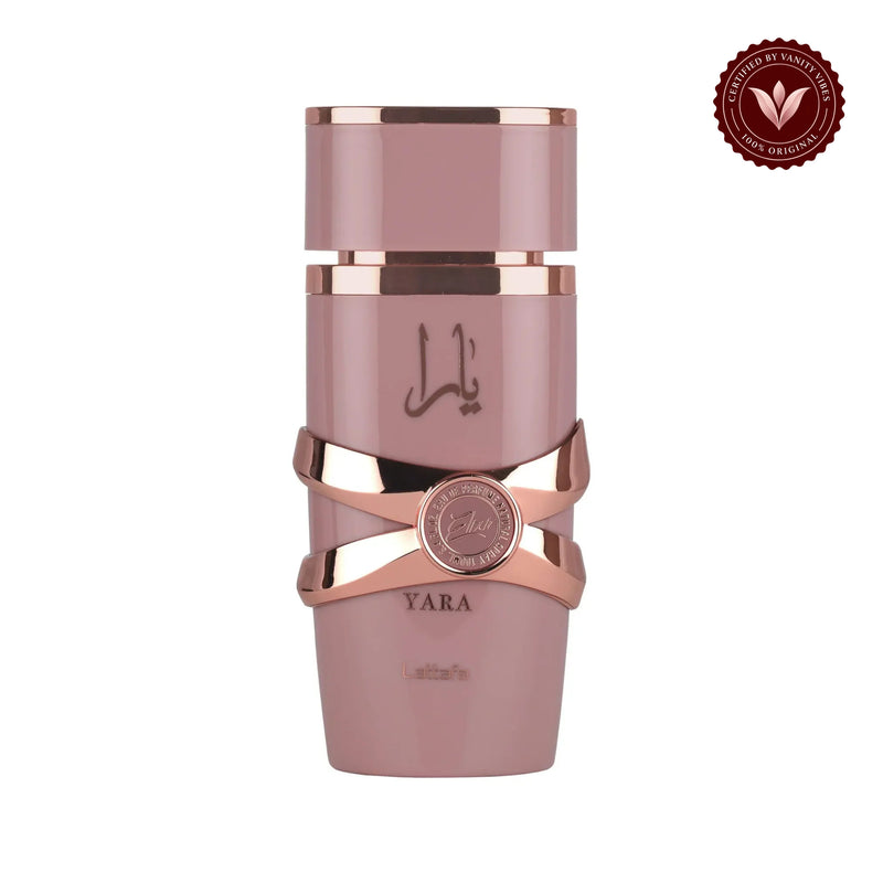Lattafa Yara Elixir Eau de Parfum 100ml - Original Long Lasting Perfume for Women — centered product on white background with Vanity Vibes badge