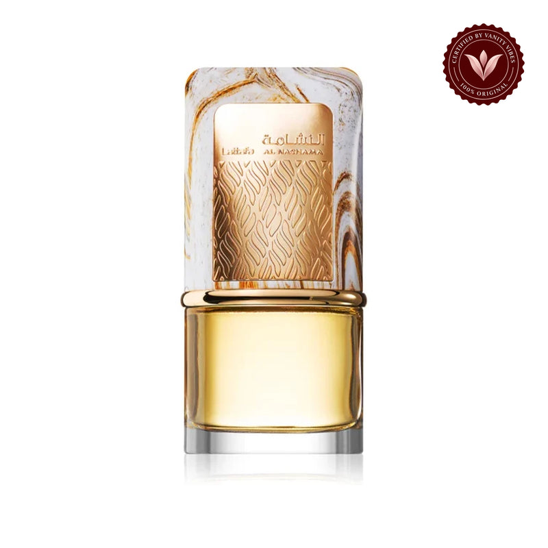 Al Shaima Eau de Parfum 100ml Lattafa Unisex Oriental Floral Fragrance — centered product on white background with Vanity Vibes badge