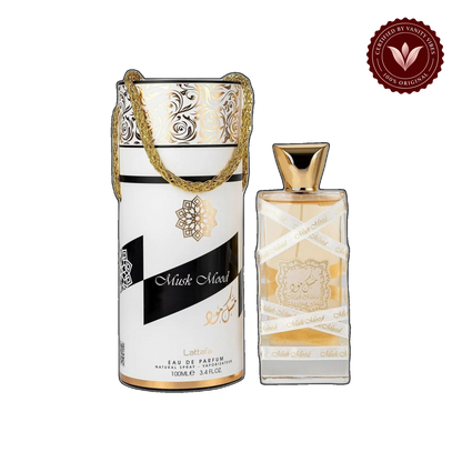Lattafa Musk Mood Eau De Parfum 100ml - Long Lasting Original Fresh Musk Masculine Fragrance for Men — front product — Vanity Vibes