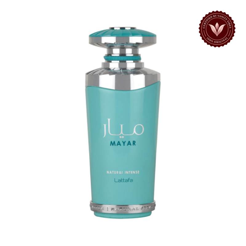 Lattafa Mayar Intense Eau de Parfum 100ml - Long Lasting Original Elegant Floral Fragrance for Women — centered front product, white background