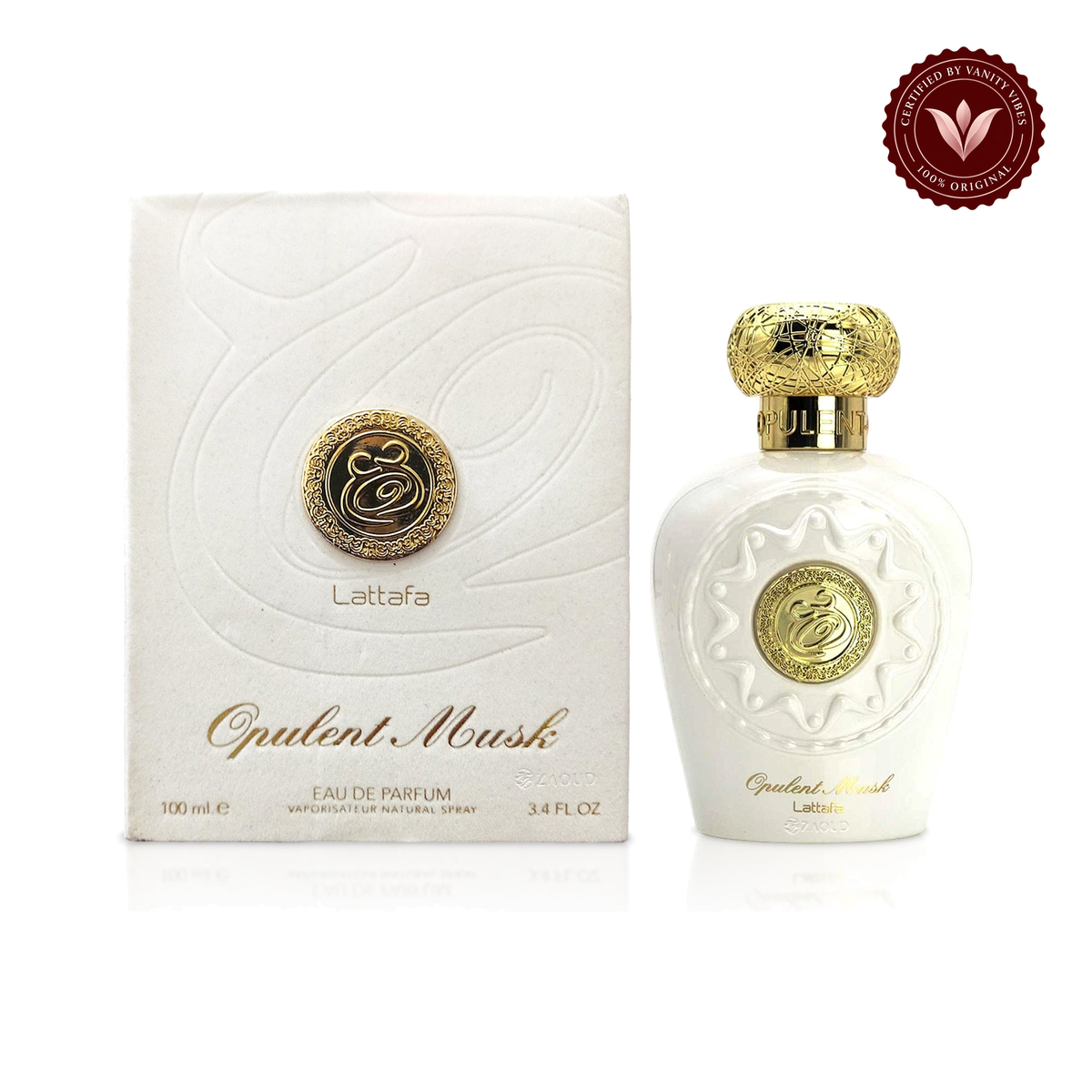 Lattafa Opulent Musk EDP 100ml — alternate product view on white