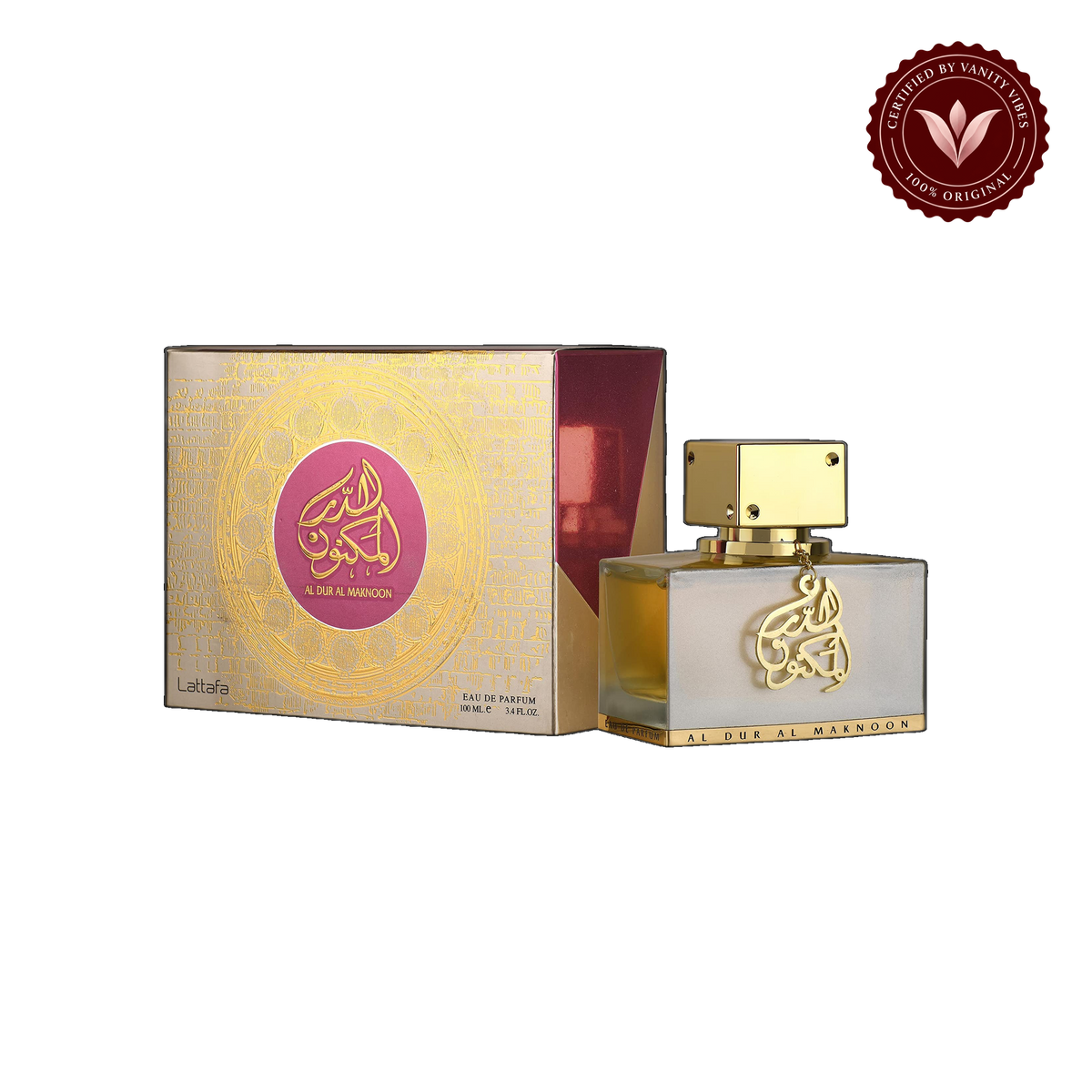 Lattafa Al Dur Al Maknoon Gold Eau de Parfum 100ml - Long Lasting Original Luxury Unisex Fragrance for Men & Women — alternate product view — Vanity Vibes