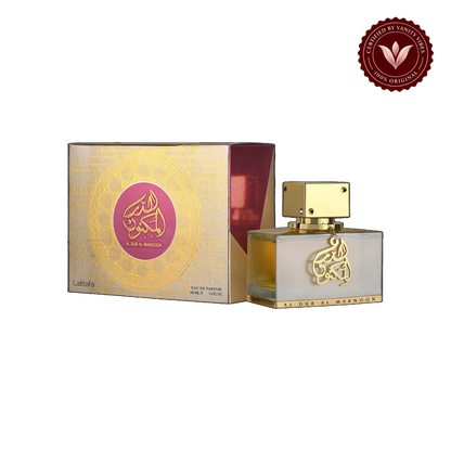 Lattafa Al Dur Al Maknoon Gold Eau de Parfum 100ml - Long Lasting Original Luxury Unisex Fragrance for Men & Women — alternate product view — Vanity Vibes