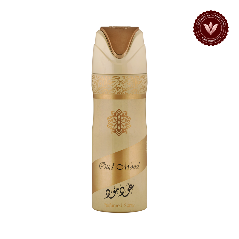 Lattafa Oud Mood Deodorant 200ml — alternate product view on white