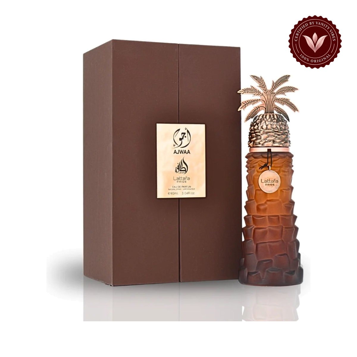 Lattafa Pride Ajwaa EDP 90ml — alternate product view on white