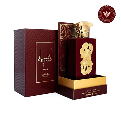 Lattafa Pride Ansaam Gold Eau de Parfum 100ml — alternate product view on white