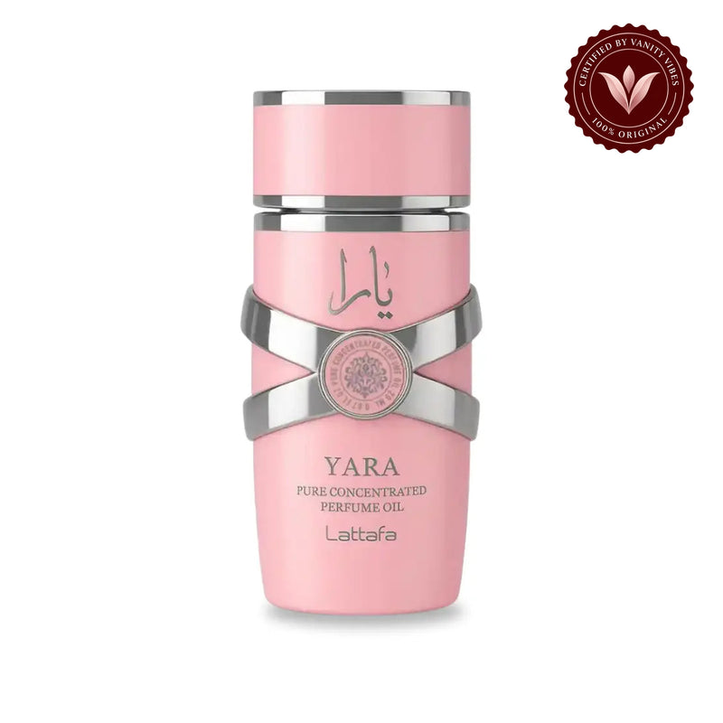 Lattafa Yara Concentrated Perfume Oil 20ml - Long Lasting Original Sweet Floral Fragrance for Women — centered single product on white background