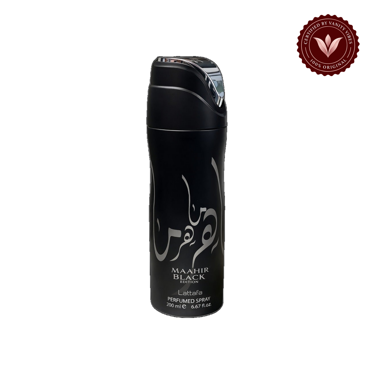 Lattafa Maahir Black Edition Body Spray for Men & Women 200ml — front product — Vanity Vibes