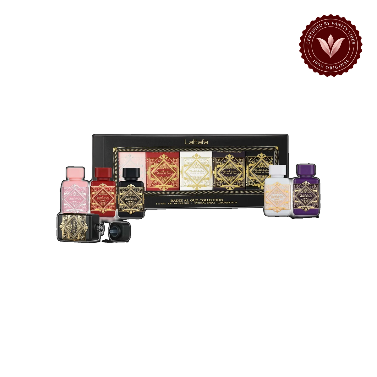 Badee Al Oud Collection by Lattafa EDP 5 x 5ml for Men & Women — alternate product view — Vanity Vibes